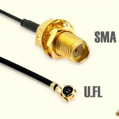 رابط UFL to SMA-F - مبدل آنتن IPX به SMA-F - افزایش طول سوکتی