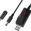 کابل USB افزاینده ولتاژ 5 به 9 و 12 ولت با نمایشگر