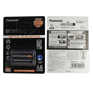 باتری قلمی قابل شارژ کارتی 2 عددی پاناسونیک Panasonic Eneloop Pro
