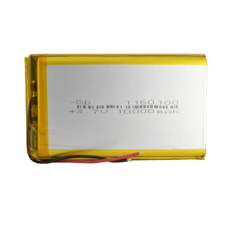 باتری لیتیوم پلیمر 3.7v ظرفیت 10000mA ابعاد 1160100