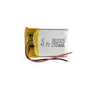 باتری لیتیوم پلیمر 3.7v ظرفیت 250mA ابعاد 302025