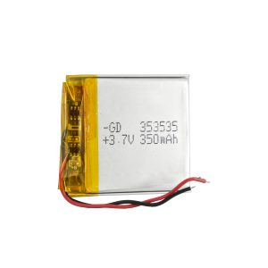 باتری لیتیوم پلیمر 3.7v ظرفیت 350mA ابعاد 353535