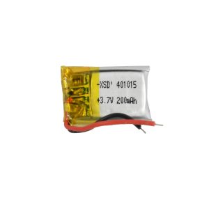 باتری لیتیوم پلیمر 3.7v ظرفیت 200mA ابعاد 401015