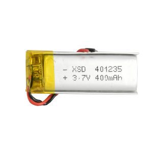 باتری لیتیوم پلیمر 3.7v ظرفیت 400mA ابعاد 401235