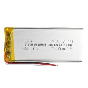 باتری لیتیوم پلیمر 3.7v ظرفیت 750mA ابعاد 402770
