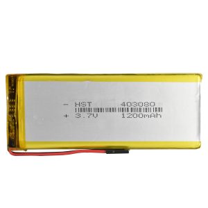 باتری لیتیوم پلیمر 3.7v ظرفیت 1200mA ابعاد 403080