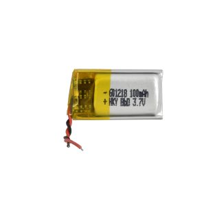 باتری لیتیوم پلیمر 3.7v ظرفیت 100mA ابعاد 601218