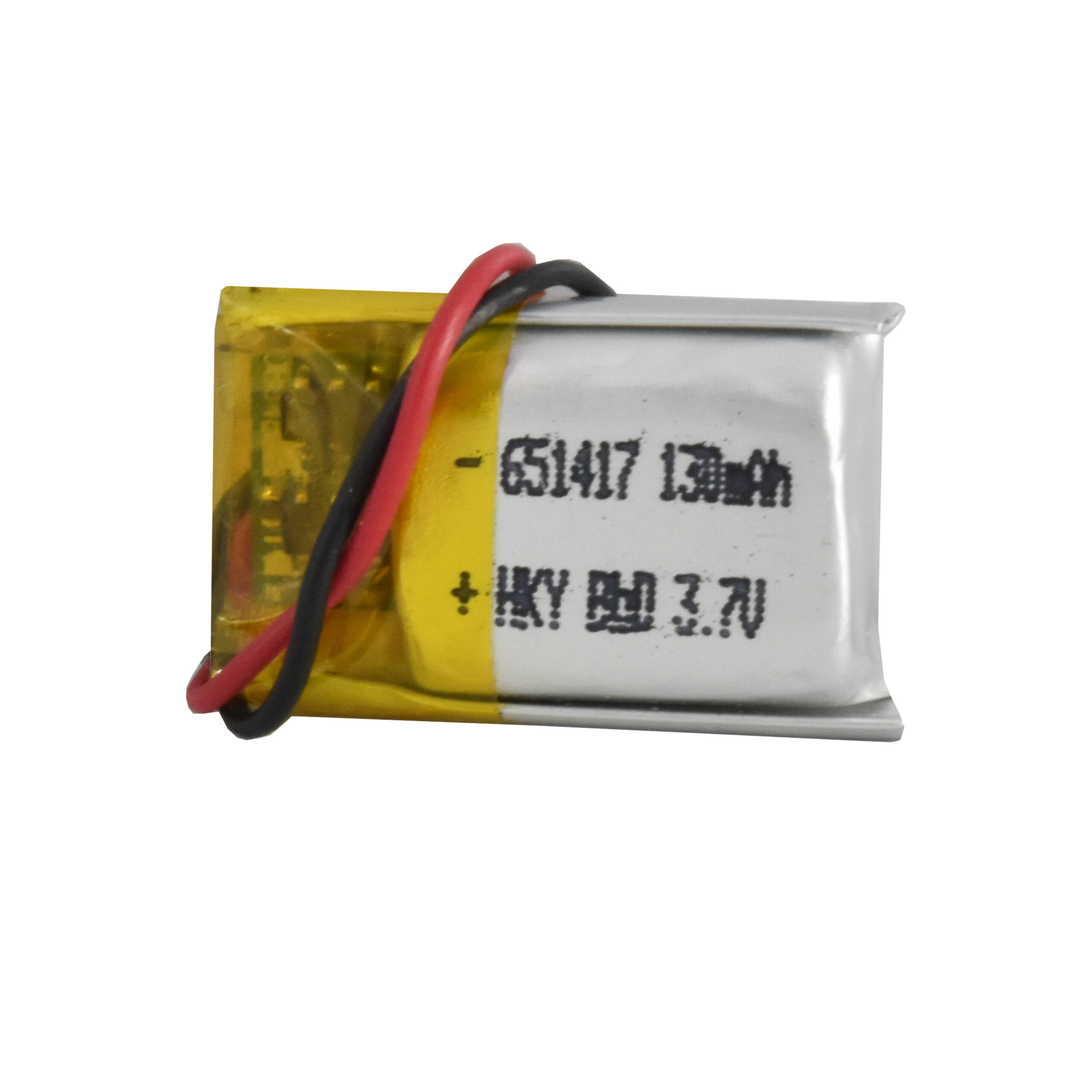 باتری لیتیوم پلیمر 3.7v ظرفیت 130mA ابعاد 651417