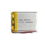 باتری لیتیوم پلیمر 3.7v ظرفیت 1300mA ابعاد 803443