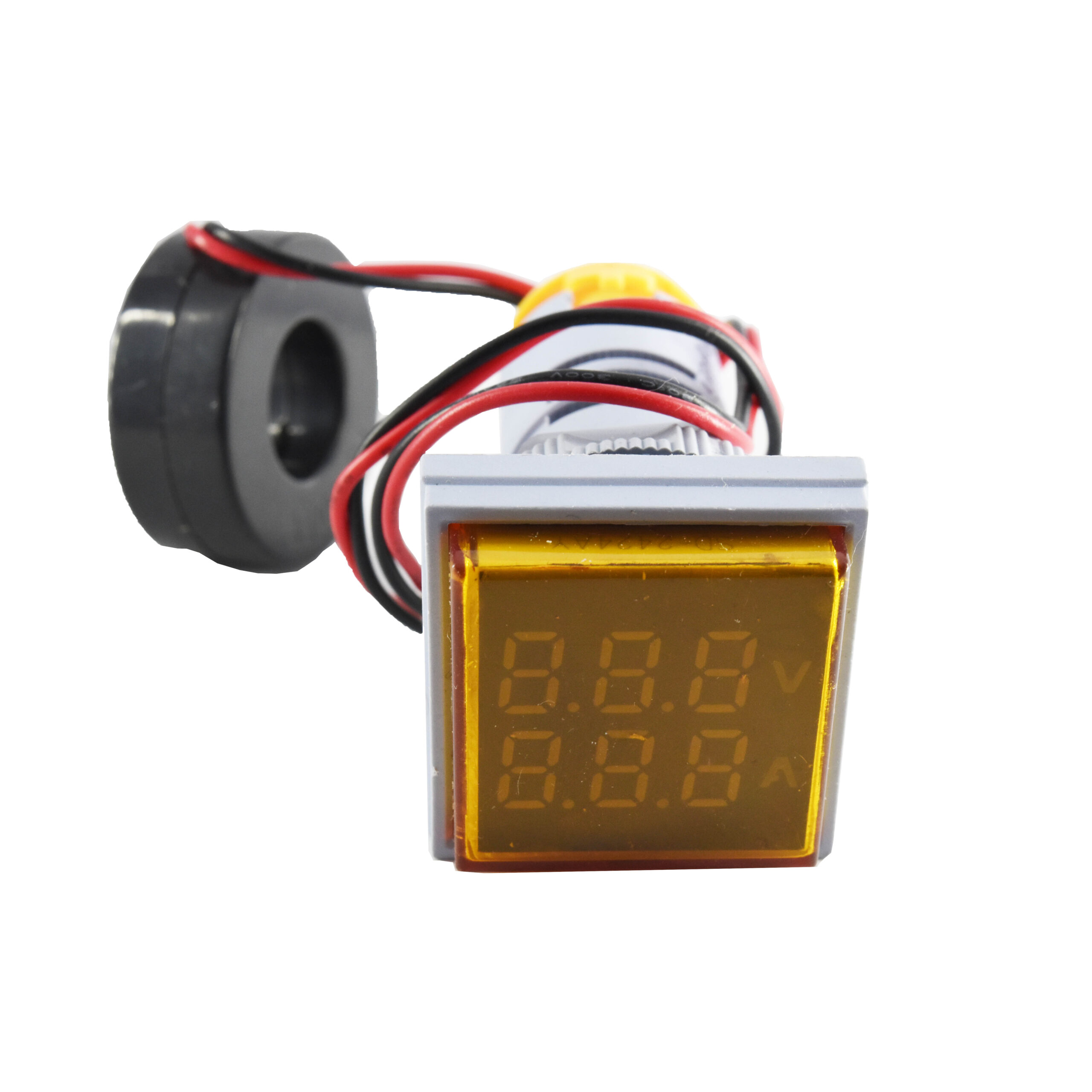 ولتمتر و آمپرمتر چراغ سیگنالی AC500V-100A زرد