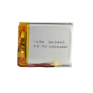 باتری لیتیوم پلیمر 3.7v ظرفیت 1500mA ابعاد 803443