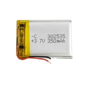 باتری لیتیوم پلیمر 3.7v ظرفیت 350mA ابعاد 302535