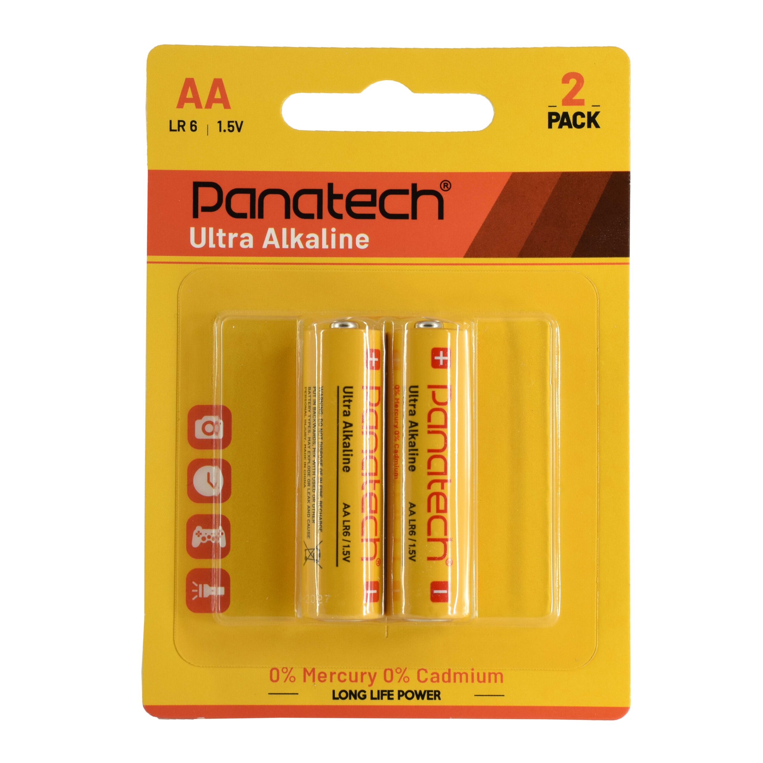 باتری قلمی الترا آلکالاین کارتی 2 عددی سایز AA برند Panatech