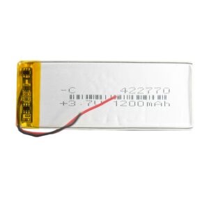 باتری لیتیوم پلیمر 3.7v ظرفیت 1200mA ابعاد 422770