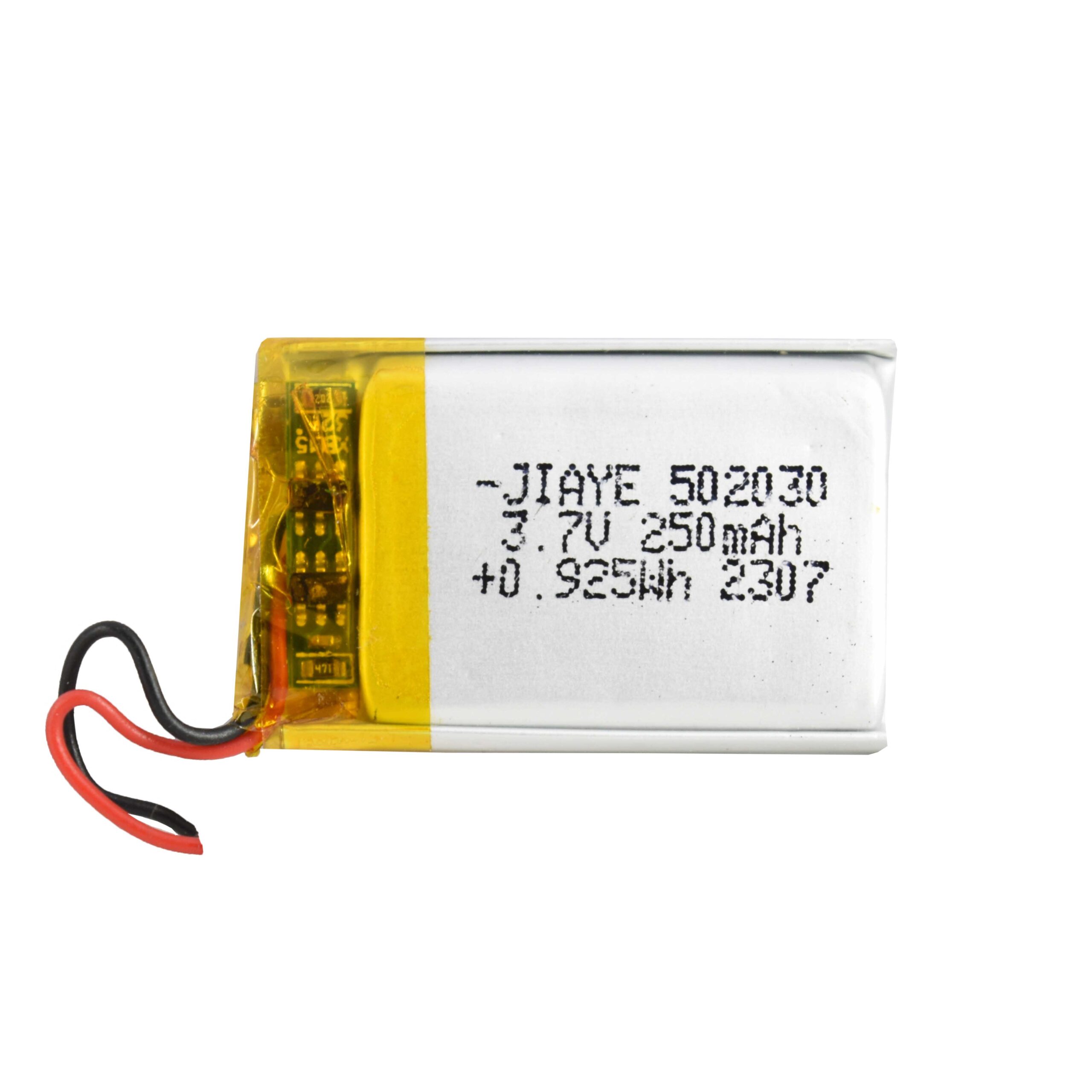 باتری لیتیوم پلیمر 3.7v ظرفیت 250mA ابعاد 502030
