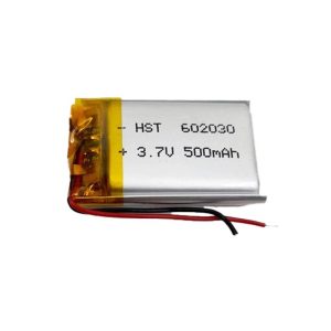 باتری لیتیوم پلیمر 3.7v ظرفیت 500mA ابعاد 602030