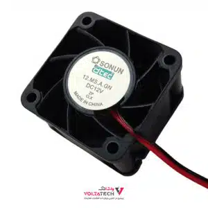 فن 12V دو سیمه سایز 4×4 ضخامت 2.8cm