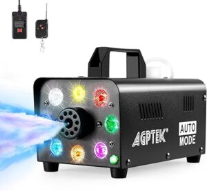 دستگاه مه پاش AGPtEK با کنترل از راه دور بی سیم و چراغ رنگارنگ LED 500w