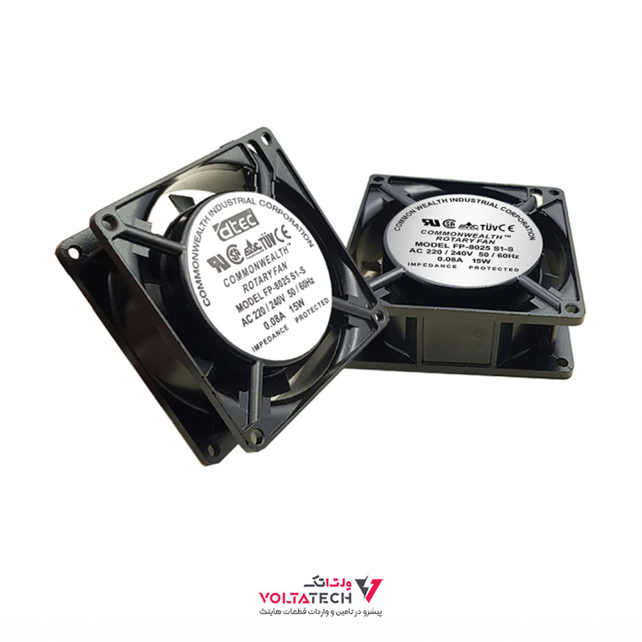 005 فن 220V دو سیمه سایز 8x8ضخامت 2.5cm