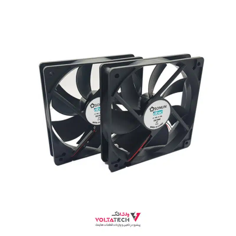 فن 24V دو سیمه سایز 12x12 ضخامت 2.5cm