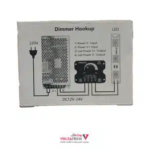 کنترل دور موتور و نور 12V-24V 30A DC