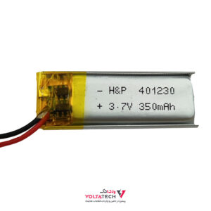 باتری لیتیوم پلیمر 3.7v ظرفیت 350mA ابعاد 401230