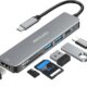 هاب usb تبدیل type-c به hdtv با قابلیت خواندن مموری قابل اتصال به pc و گوشی