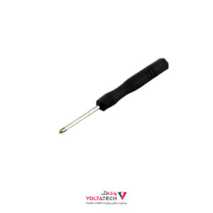 پیچ گوشتی چهارسو پلاستیکی دسته مشکی 3x8 دسته نازک