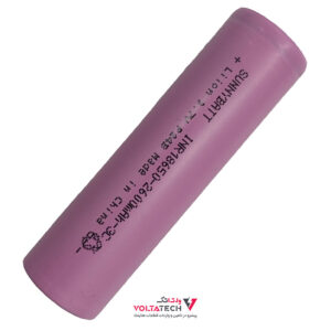 باتری لیتیوم یون 3.7v سایز 3C-18650 ظرفیت 2600mAh برند SUNNYBATT