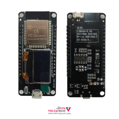 برد توسعه ESP32 با مبدل CP2102 و نمایشگر 0.96 اینچ