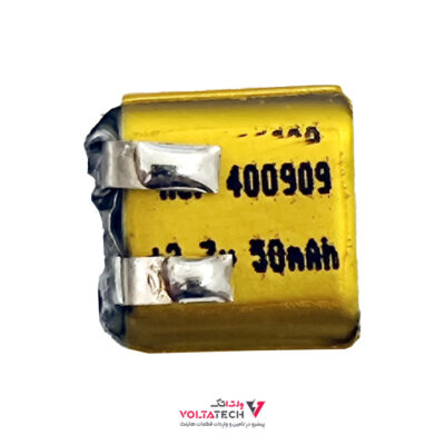 باتری airpod لیتیوم پلیمر 3.7v ظرفیت 50mA ابعاد 400909