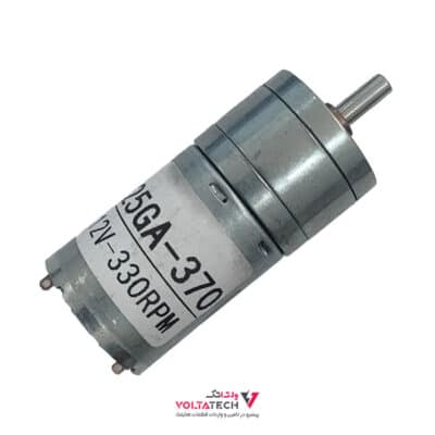 موتور دی سی گیربکس دار 25GA-370 (12V 330RPM)