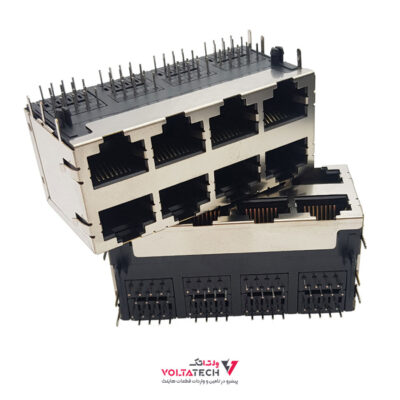 کانکتور شبکه 2x4 مادگی روبردی RJ45