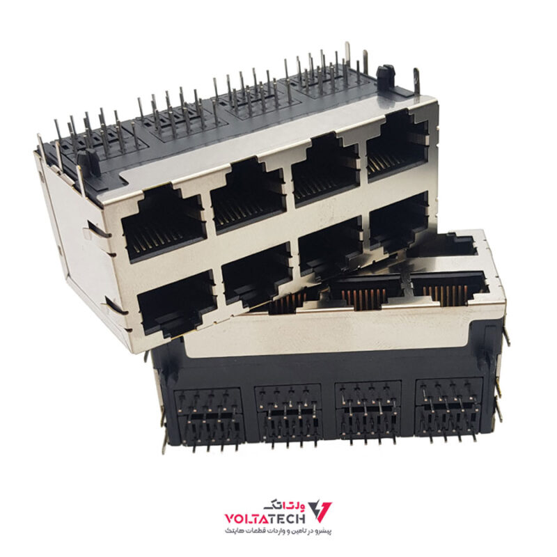 کانکتور شبکه 2x4 مادگی روبردی RJ45
