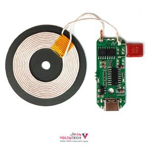ماژول شارژر وایرلس 15W با ورودی Type-C به همراه صفحه کویل شارژ