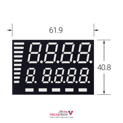 نمایشگر 9 دیجیت 2 ردیفه ALC-20MNO2C3 61x41
