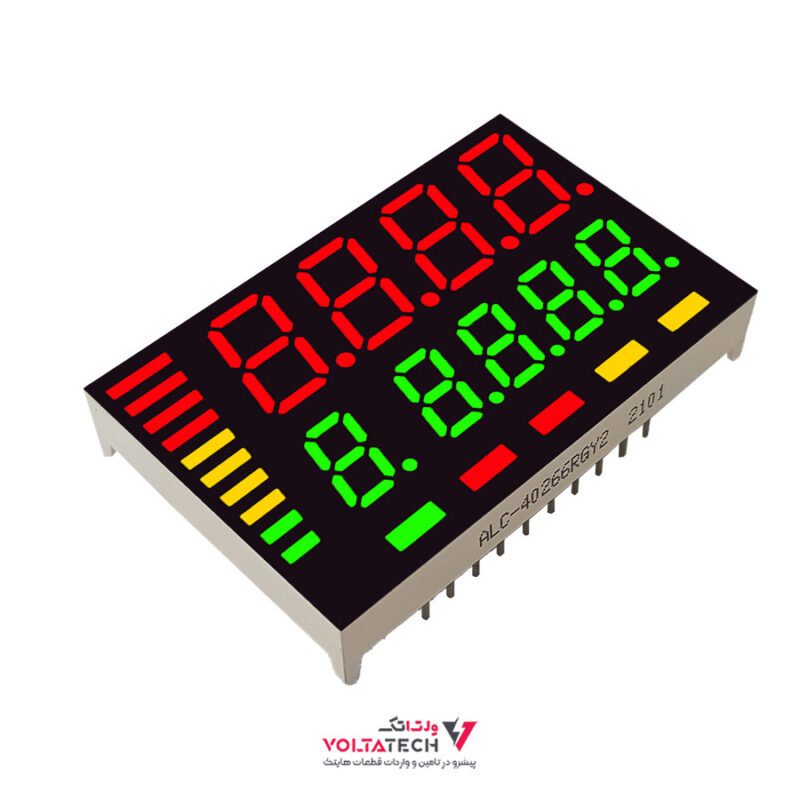 نمایشگر 9 دیجیت 2 ردیفه ALC-40266RGY2 40x26