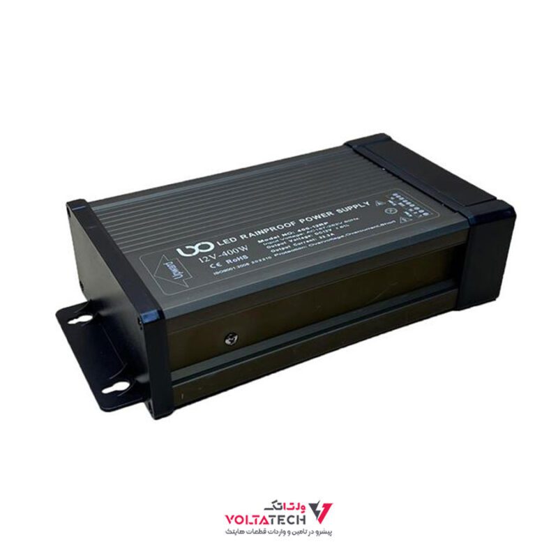 منبع تغذیه سوئیچینگ بارانی 12 ولت 400W برند LXO