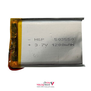 باتری لیتیوم پلیمر 3.7v ظرفیت 1200mA ابعاد 503550