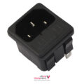 جک پاور کامپیوتر ورودی 220V نری فیوزدار خاری AC-02