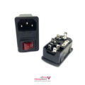 جک پاور کامپیوتر ورودی 220V نری فیوزدار خاری AC-01