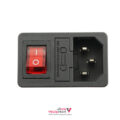 جک پاور کامپیوتر ورودی 220V نری فیوزدار خاری AC-01