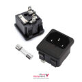 جک پاور کامپیوتر ورودی 220V نری فیوزدار خاری AC-02
