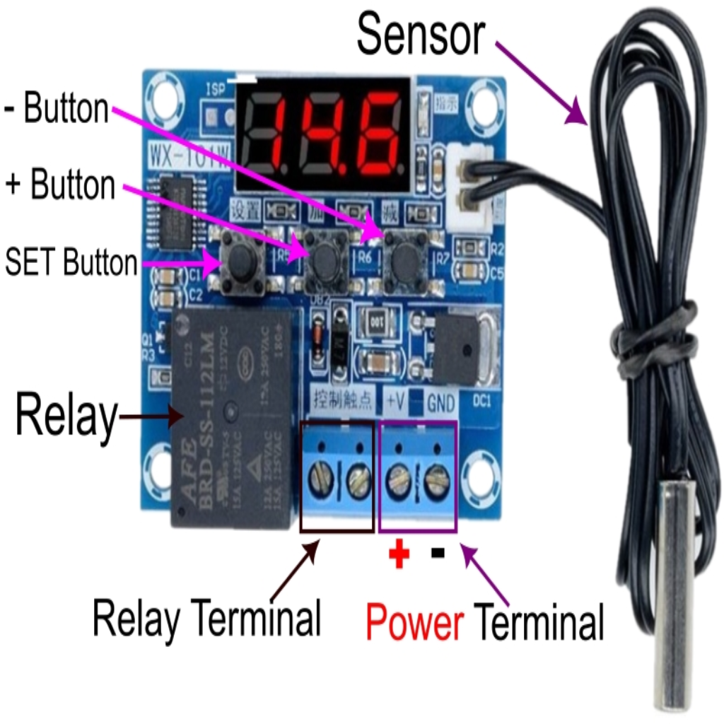 ماژول ترموستات دیجیتال WX-101W