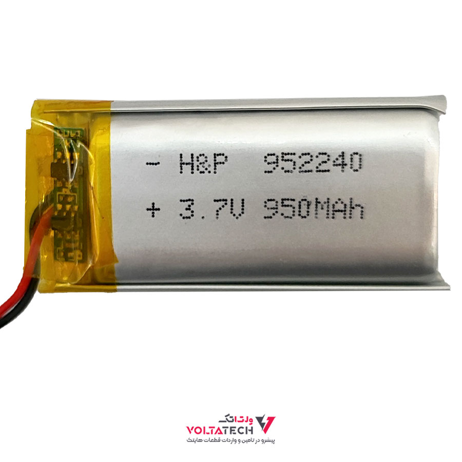 952240 باتری لیتیوم پلیمر 3.7v ظرفیت 950mA ابعاد 952240