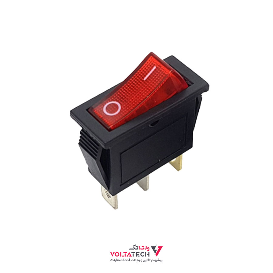 KCD3-101N کلید راکر باریک چراغدار 3 پین KCD3-101N