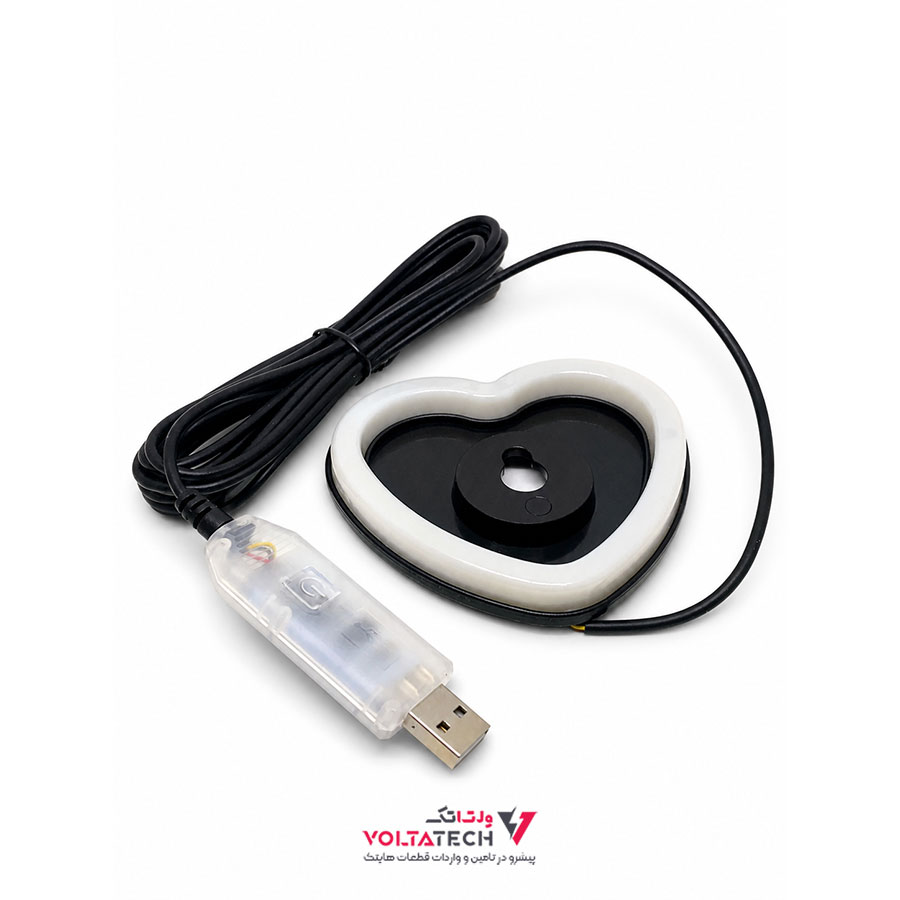 heart چراغ سوریکاوا RGB نئونی حساس به صدا با ورودی USB دارای اپ طرح Heart