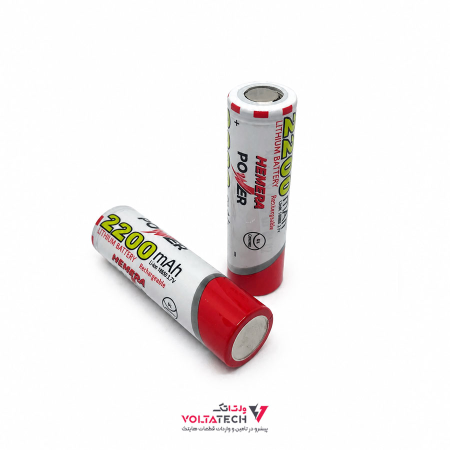 2200 باتری لیتیوم یون 3.7v سایز 18650 ظرفیت 2200mAh برند Ultra Power