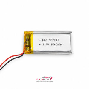 باتری لیتیوم پلیمر 3.7v ظرفیت 1500mA ابعاد 952240